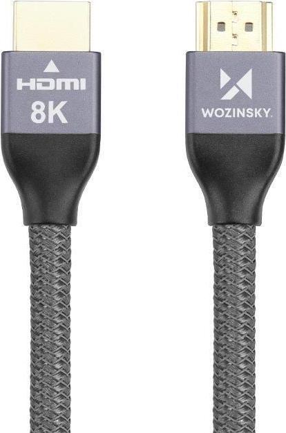 Produktbild Wozinsky HDMI 2.1 8K 60 Hz 48 Gbps / 4K 120 Hz / 2K 144 Hz 2 m silver (WHDMI-20) (2 m, HDMI)