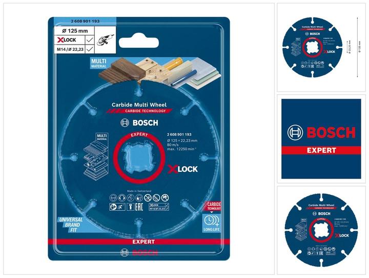 Immagine prodotto Bosch Professional Zubehör Expert Carbide Multi Wheel X-LOCK, 125 mm, 22,23 mm