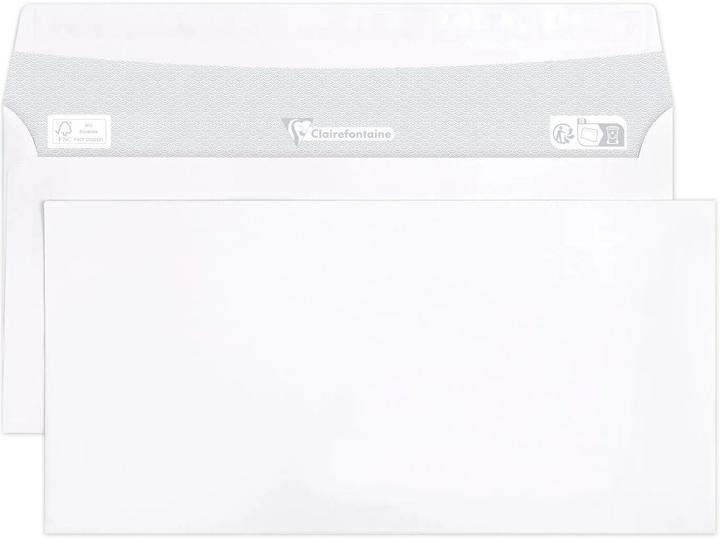 Produktbild Clairalfa Briefumschl„ge DL, 110 x 220 mm, weiá (110 x 220 mm, 250x)