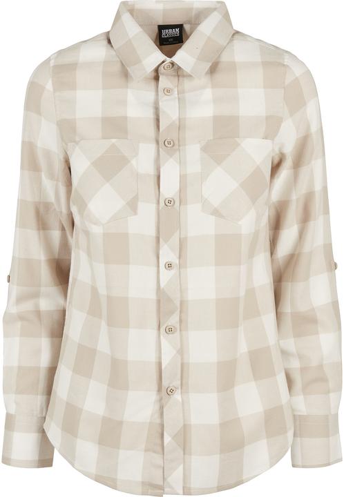 Actual product image Urban Classics Ladies Turnup Checked Flannel Shirt (4XL)
