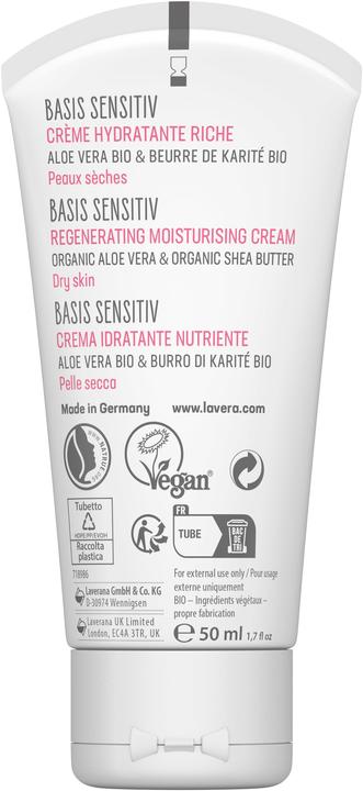 Lavera reichhaltige Feuchtigkeitscreme basis sensitiv Creme (50 ml, 24h Creme)
