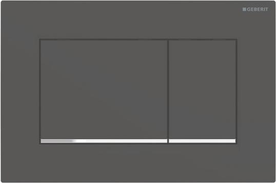 Geberit Sigma30 Ablaufplatte für Doppelablaufsystem, mattschwarz
