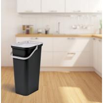 Produktbild Tontarelli Modeeimer mit Griff 38l weiss/schwarz (38 l)