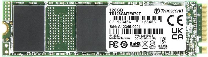 Actual product image Transcend M2 128GB MTE670T M2 128GB MTE670T (128 GB, M.2 2280)