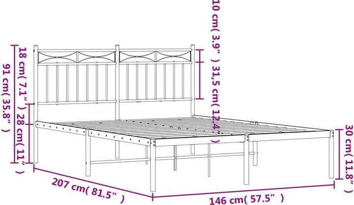 Image du produit vidaXL Bettgestell (140 x 200 cm)
