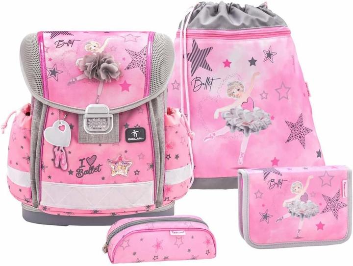Actual product image Belmil CLASSY School Backpack 5-piece Set Ballet Light (19 l)