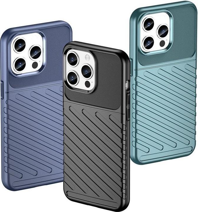 Actual product image Hurtel Armored iPhone 15 Pro Max Thunder Case - black (Apple iPhone 15 Pro Max)