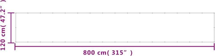 Actual product image vidaXL Balkon-Sichtschutz 100 % Polyester-Oxford (800 cm)