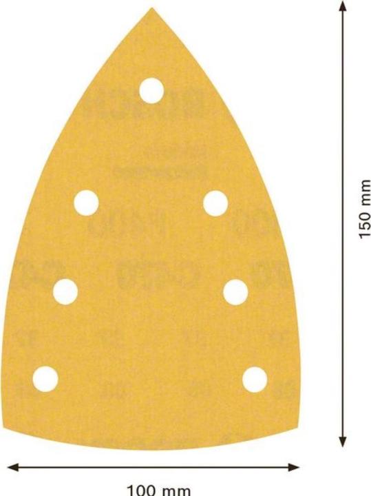 Actual product image Bosch Professional Zubehör EXPERT C470 Sandpaper with 7 holes for multi-sander, 100 x 150 mm, G 400, 10 pcs. (400)