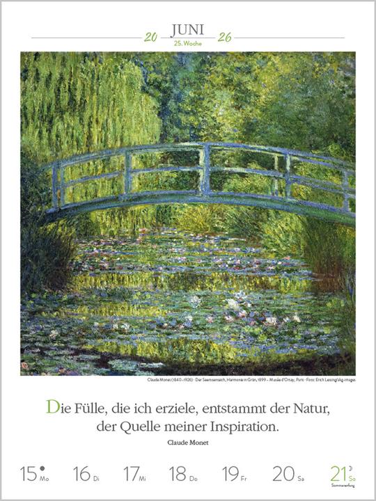 Produktbild Literaturkalender Kunst 2026 (32 x 24 cm)