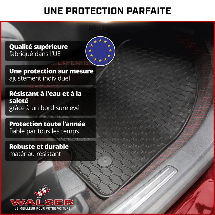 Actual product image Walser Rubber mats for Skoda Fabia 3 BJ 2014 today (2 front mats + 2 rear mats)