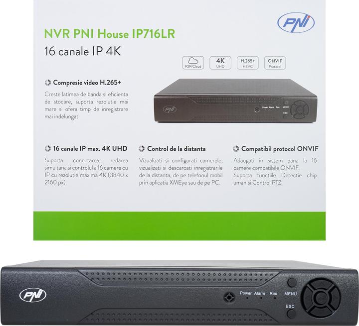 Actual product image PNI NVR House IP716LR, 16 channels IP 4K, H.265, ONVIF (Network Video Recorder (NVR))