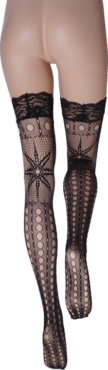 Actual product image Levee Star stay up stockings, colour 399 black, size 44-46 (44 - 46)