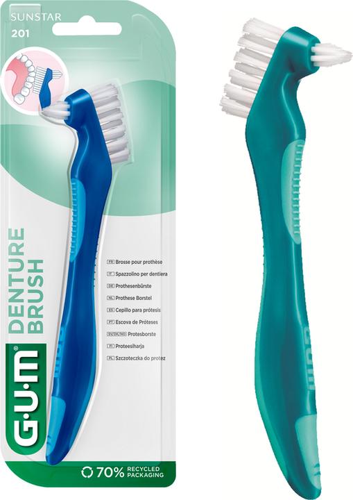 Actual product image GUM SUNSTAR Prothesenbürste hart (Hard, 1 x)