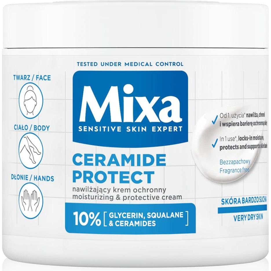 Mixa Crema Lozione Corpo, Krem Ceramide Nawilżający D/Twarzy I Ciała ( Corpo, 400 Ml)