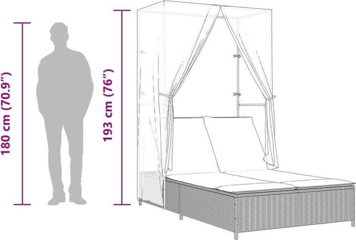 Immagine prodotto vidaXL Doppel-Sonnenliege (197 cm)