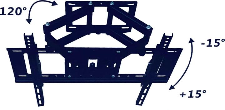 Produktbild HTI-Living TV Wandhalterung Schwenkbar u. Neigbar für 40–80 Z Neigung -15°/+15°, Schwenkbereich 120° (Wand, 45 kg, 40" - 80")
