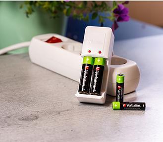 Image du produit Verbatim 49514 - Pile jetable - AAA - nickel-métal hydrure (NiMH) - 1,2 V - 4 pièce(s) - - (4 pcs, AAA, 950 mAh)