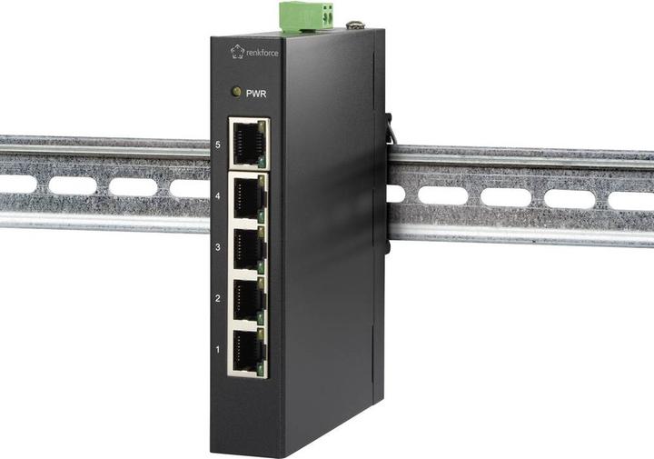 Renkforce 5 Port Fast Ethernet Switch für Hutschiene (5 Ports)