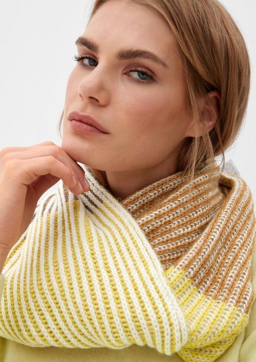 Image du produit s.Oliver Snood Loop-Schal aus Baumwollmix mit Wolle