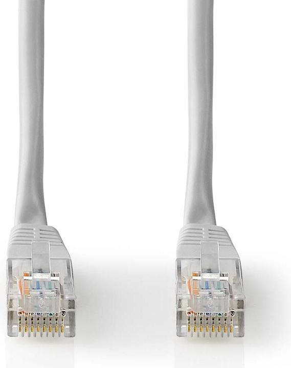 Produktbild Nedis Cat 5e-Kabel | U/UTP | RJ45 Stecker | RJ45 Stecker | 5.00 m | Rund | PVC | Grau | Label (U/UTP, CAT5e, 5 m)