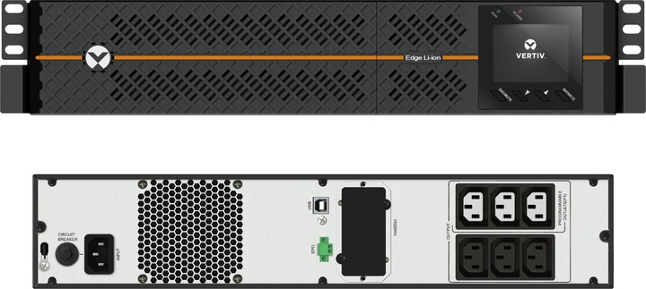 Actual product image Vertiv EDGELI-1500IRT2U (1350 VA, 1350 W, Line-interactive UPS)