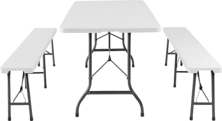 Actual product image tectake Dining table and bench set
