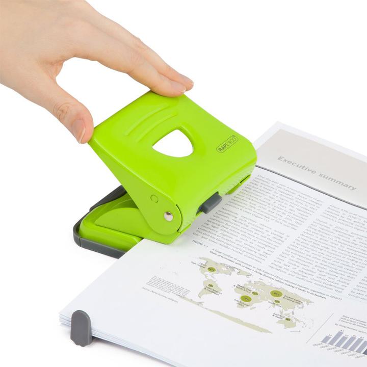 Image du produit Rapesco 1361 825 (2 fois) Perforation métallique - 25 feuilles - vert
