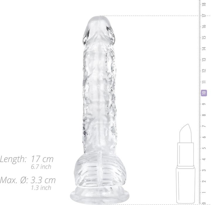 Actual product image Easytoys Jelly Dildo with Balls - 15 cm
