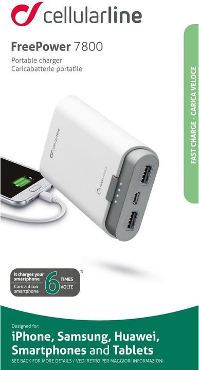 Immagine prodotto Cellularline Freepower (7800 mAh, 28.86 Wh)