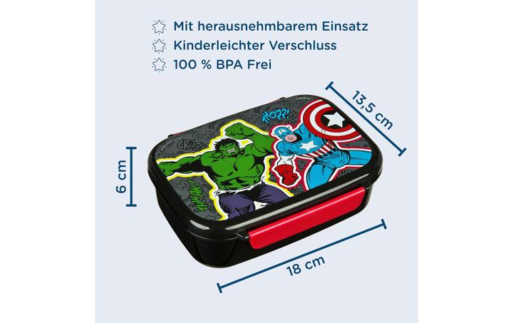 Produktbild Scooli Lunchbox mit Einlage Marvel Avengers