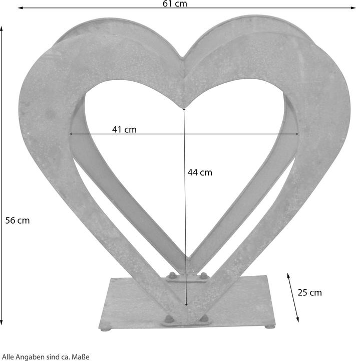 Actual product image Möbel Direkt Online Heart (61 x 25 x 56 cm)