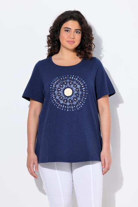 Produktbild Ulla Popken T-Shirt, Mandala, A-Linie, Rundhals, Halbarm (58)