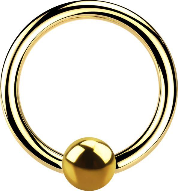 Immagine prodotto Star Piercing Anello di chiusura a microsfera placcato oro (Acciaio chirurgico 316L, senza ottone)