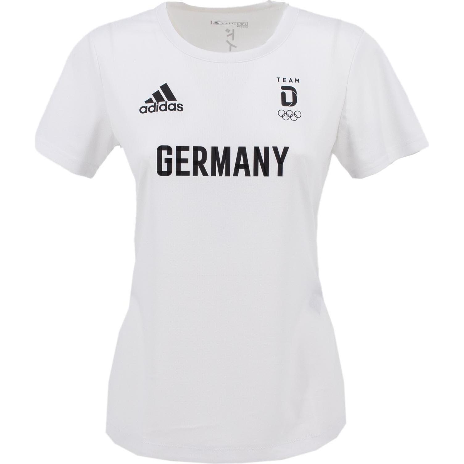 adidas, Herren, Sportshirt, Olympia Tokyo 2020 GER Team Germany Deutschland W T-Shirt (38), Weiss, 38