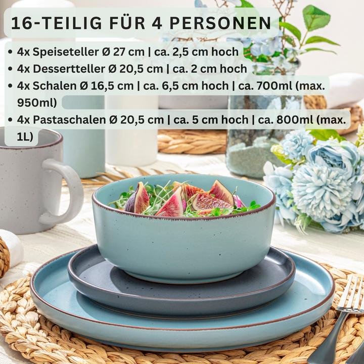Actual product image Sänger Geschirr Bombay Sky Shades (16 pcs.)