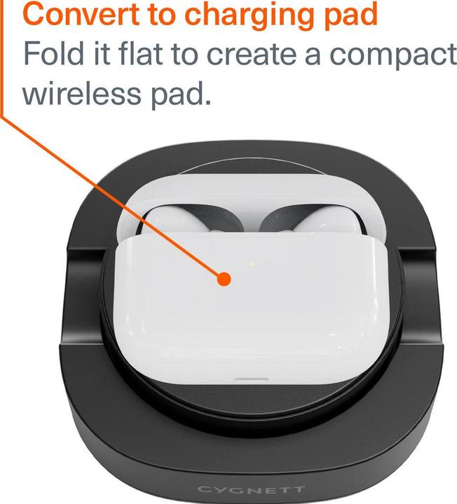 Produktbild Cygnett Chargebase Qi2.0 Single Wireless Charger - Black (15 W)