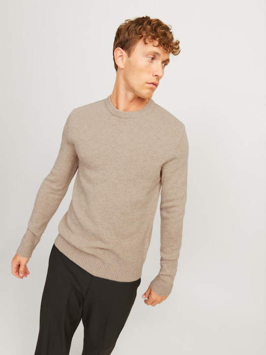 Actual product image Jack & Jones Plain knitted jumper with round neck Knitted jumper with round neck (XXL)