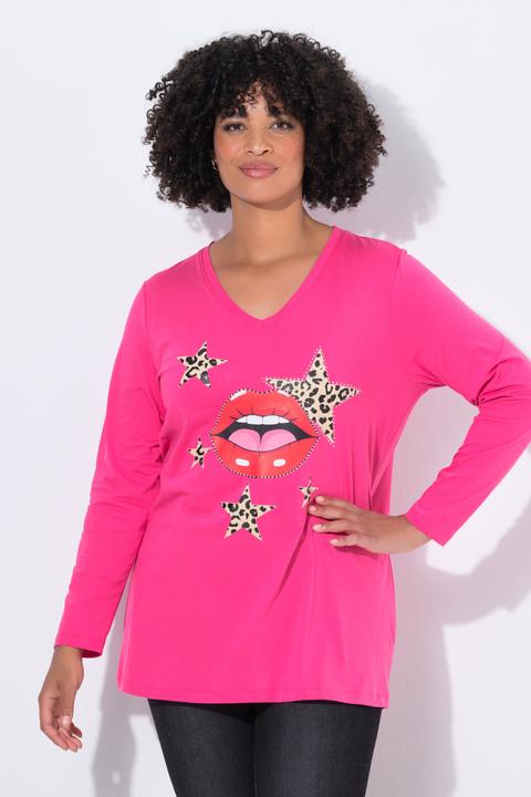 Immagine prodotto Angel of Style T-shirt dal taglio comodo con fantasia con baci e maniche lunghe (48)