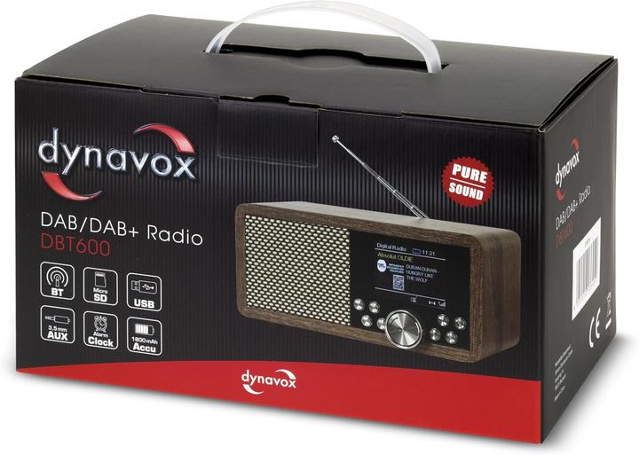 Actual product image Dynavox World receiver DAB+, FM, DAB DAB+, Bluetooth®, SD, USB Brown (DAB+, DAB, FM, Bluetooth)