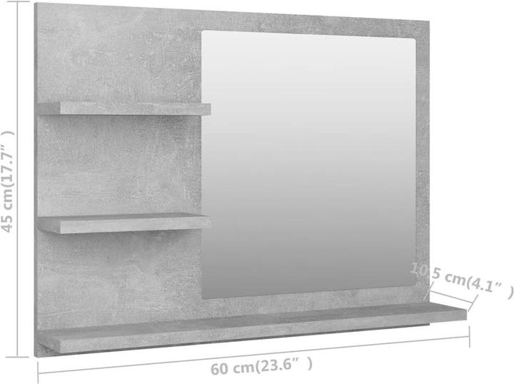 Produktbild vidaXL Spiegel (60 x 10.50 x 45 cm)