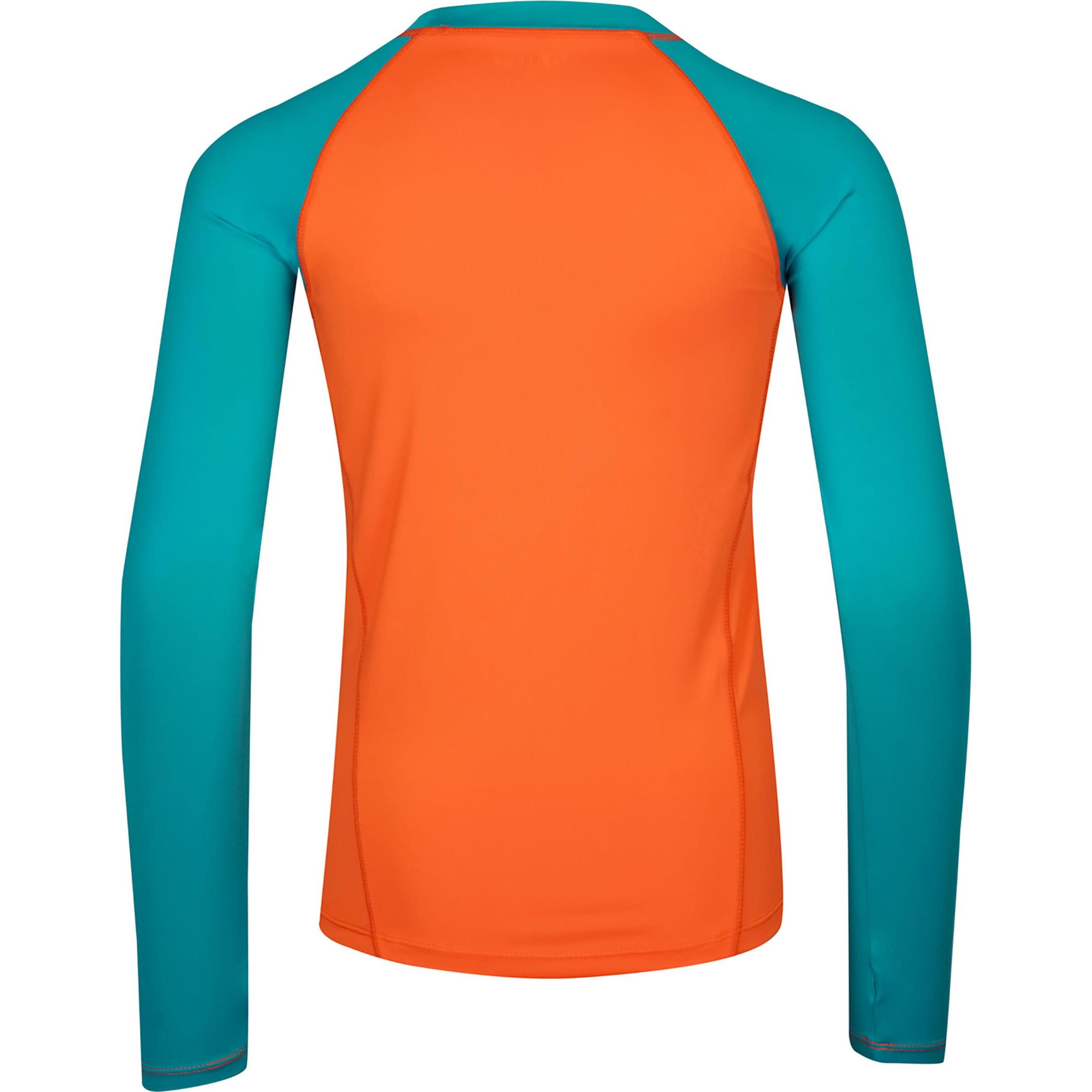 Thumbnail - Trollkids, Unisex, Badeshirt, Kid's Kvalvika Shirt, Orange, (140)