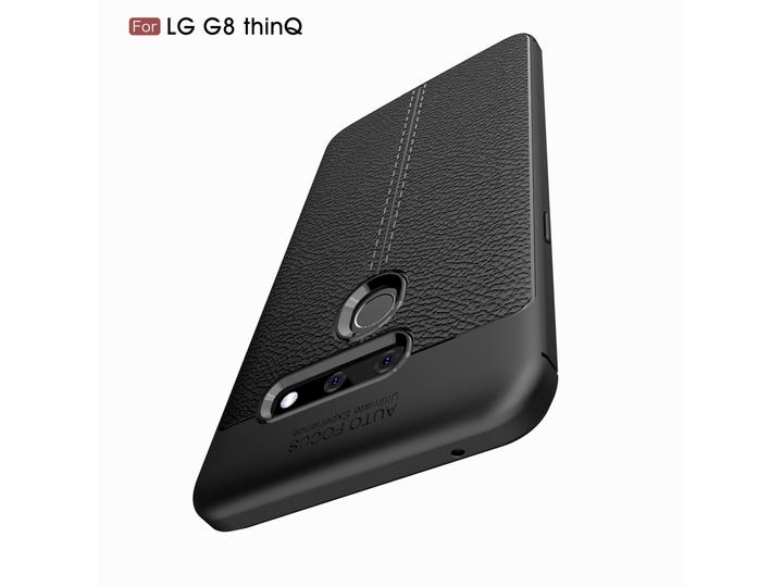 Actual product image Screenguard LG G8 ThinQ Sleeve Leather Design TPU Cover (G8 ThinQ)
