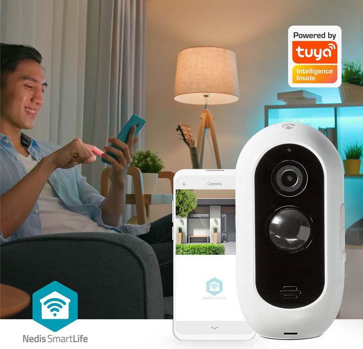 Actual product image Nedis SmartLife Outdoor Camera Wi-Fi 1920x1080 IP65 Max. Battery life: 6 months Cloud Storage ( (1920 x 1080 Pixels)