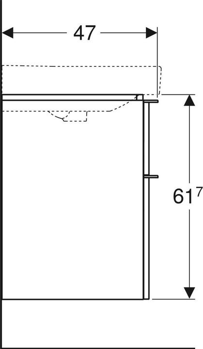Immagine prodotto Geberit Keramag / mobiletto Smyle Square per lavabo doppio 120 cm bianco 500356001 (118,5 x 47 x 62 cm)
