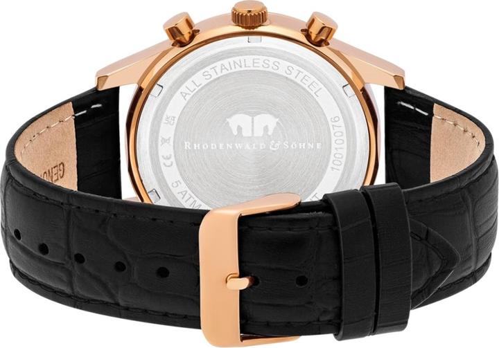 Immagine prodotto Cronografo da uomo Goodwill in vera pelle nera - 4416 (Cronografo, 45 mm)