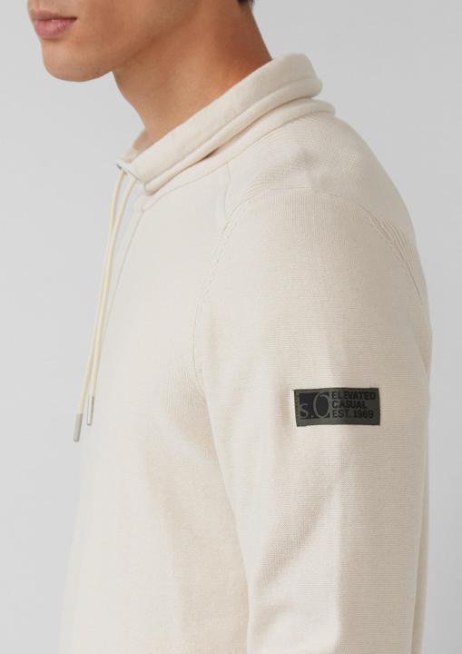 Produktbild s.Oliver Strickpullover Gestrickter Kapuzenpullover mit Ripp-Details (M)