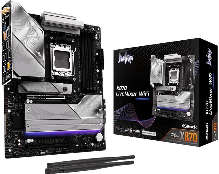 Produktbild AsRock Mainboard X870 LiveMixer WiFi (AM5, AMD X870, ATX)