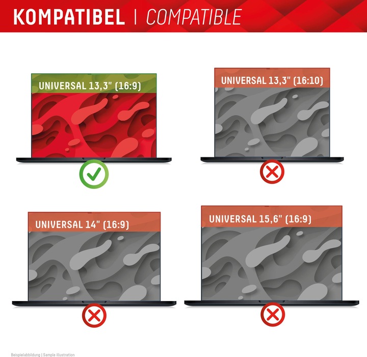 Produktbild Displex Privacy Safe randlos, Laptop Blickschutzfilter (11.81", 16 : 9)