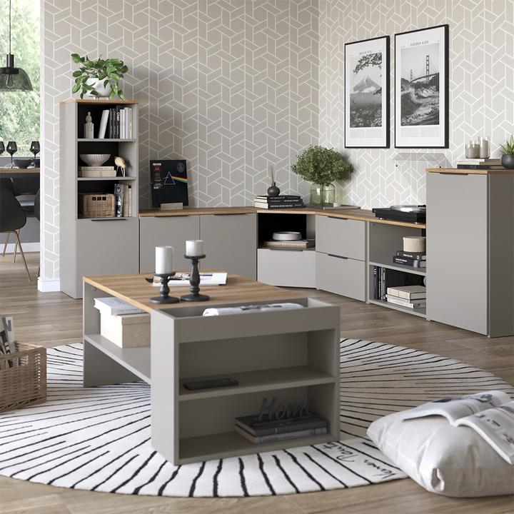 Immagine prodotto Vicco Wohnwand Wido, Greige/Sonoma, 3 Teile (60 x 50 x 40 cm)